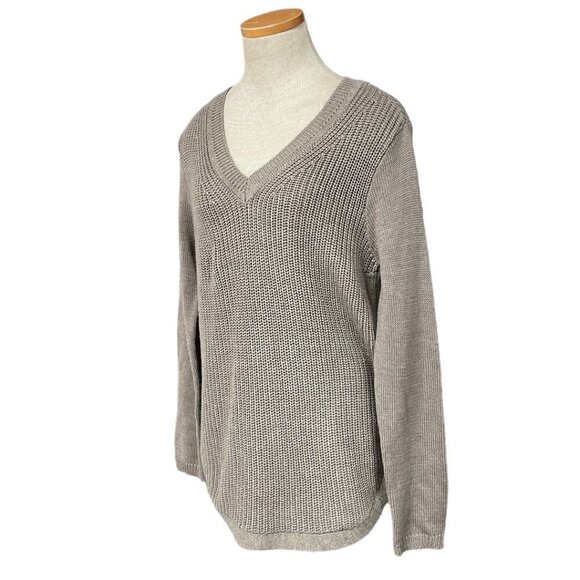 RD Style V-Neck Knit Brown Size Medium M - Picture 3 of 13